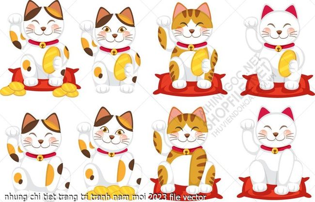 nhung chi tiet trang tri tranh nam moi 2023 file vector